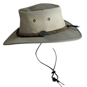 Barmah Canvas Drover Classic Australian Hat Khaki Men size M